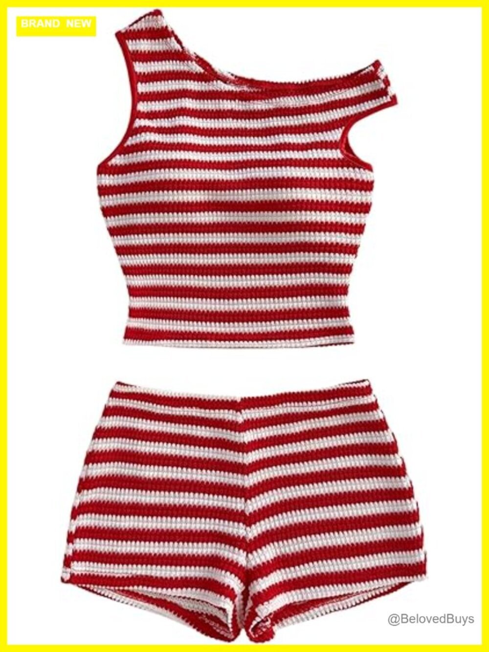 2 Piece Striped Crop Top and Mini Shorts Set for Women Summer Going Out Outfit